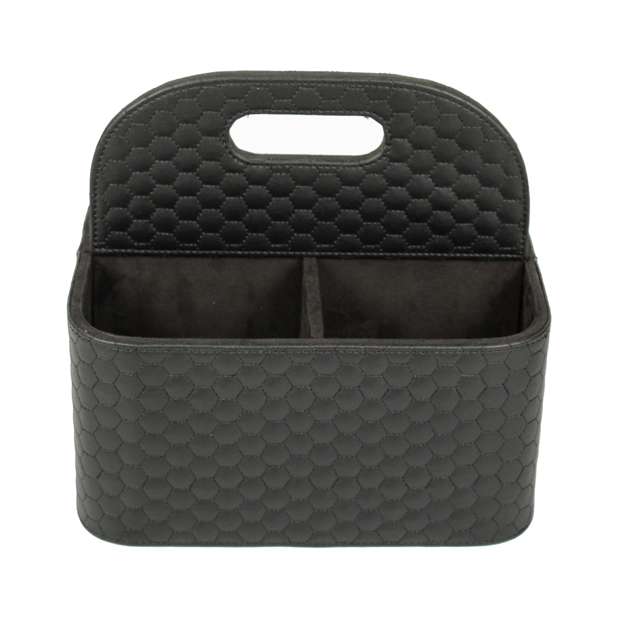 Premium Black Leatherite Desk Organizer